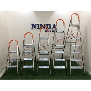 Thang nhôm ghế gia đình NiNDA 3 bậc,4 bậc, 5 bậc, 6 bậc, 7 bậc chính hãng