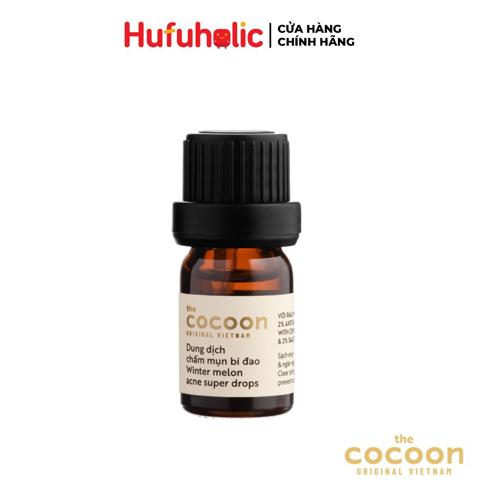 Dung dịch chấm mụn bí đao COCOON Winter Melon Acne Super Drops 5ml COCN03