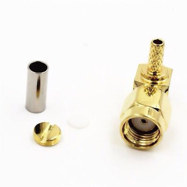 Đầu nối SMA vuông ren trong dùng cáp RG174 178 316