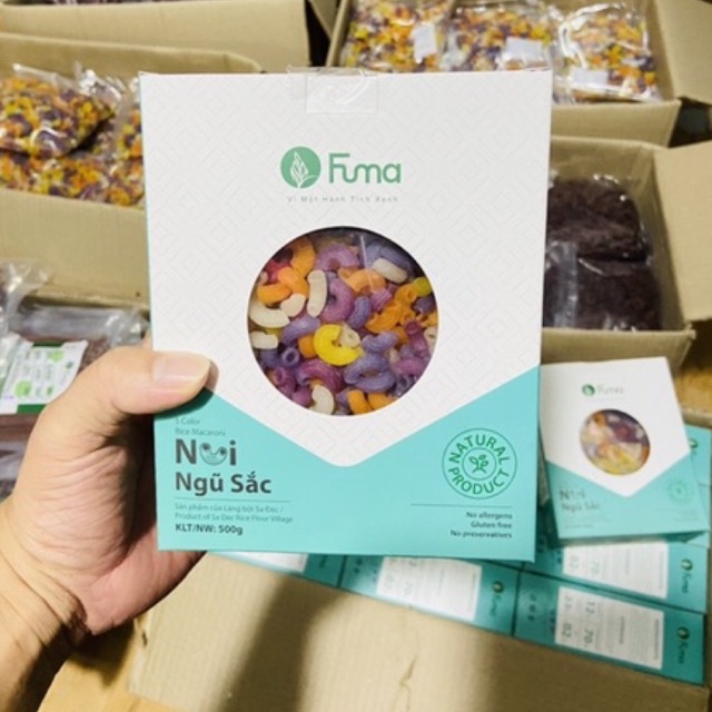 Nui rau củ ngũ sắc Fuma, Nui hữu cơ giảm cân, ăn kiêng, eatclean, ăn chay