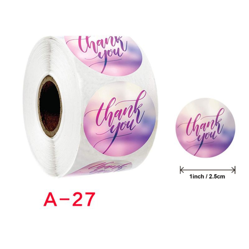 Cuộn sticker dán thank you (2 mẫu),,,