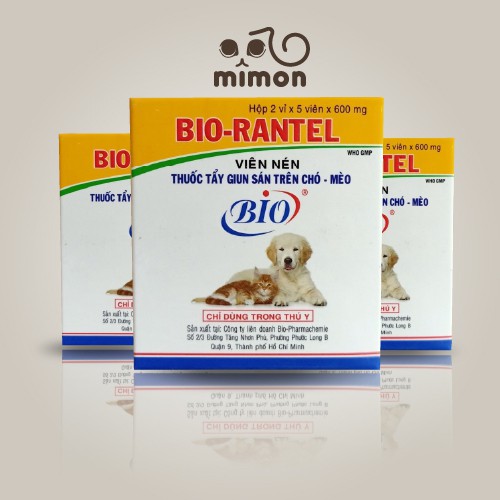 BIO-RANTEL sổ giun dành cho chó mèo bị giun sán