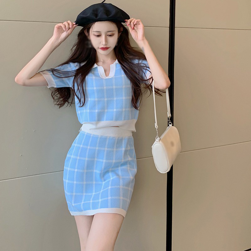 Set áo thun tay ngắn và chân váy bút chì thời trang dành cho nữ