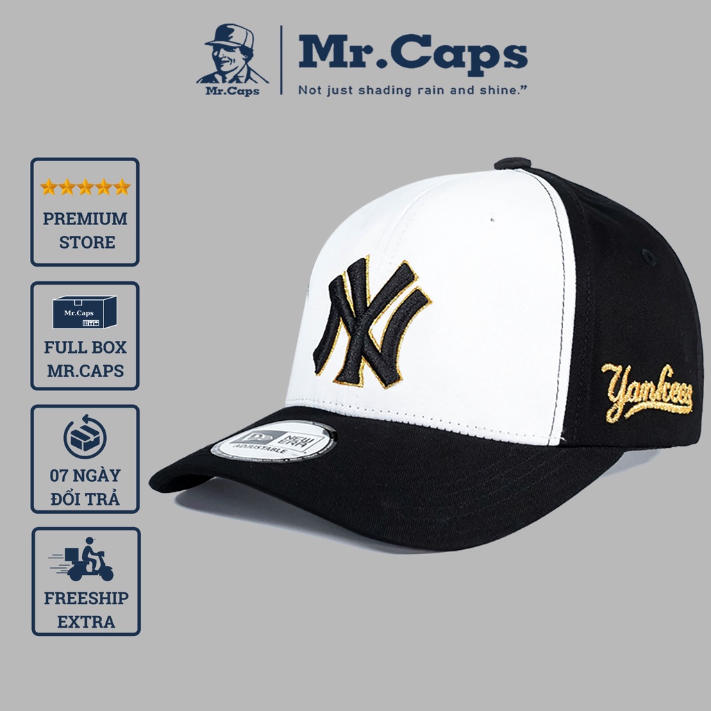 Nón NY lưỡi trai - Nón kết thời trang thể thao unisex logo cạnh cao cấp freesize full hộp dành cho nam nữ của Mrcap NY01