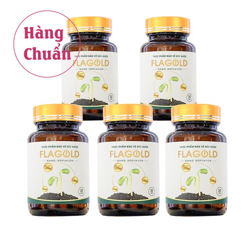 Hàng Chuẩn - 5 hộp Nano Mầm Đậu Nành FLAGOLD - Bổ sung nội tiết tố nữ tốt nhất - Thực Phẩm cho Sức Khỏe từ Viện Hàn Lâm