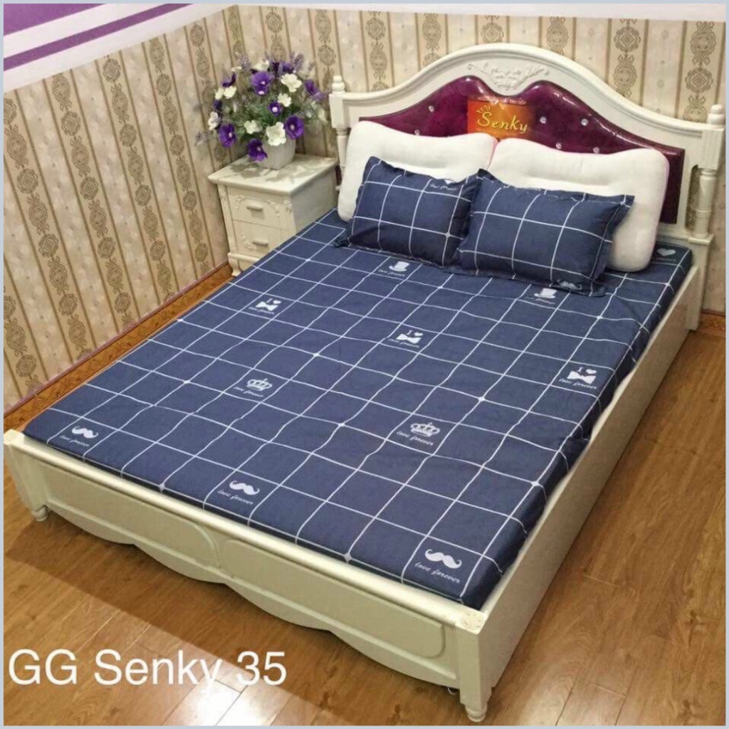 Ga Trải Giường , drap trải giường Poly Cotton M6/M8 3 món Ga + 2 vỏ Gối - Bộ ga chun kèm 2 vỏ gối poly cotton - Dứa Offi | BigBuy360 - bigbuy360.vn
