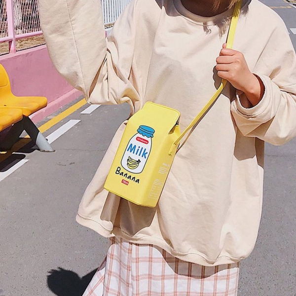Túi đeo chéo hình hộp sữa dễ thương cho nữ