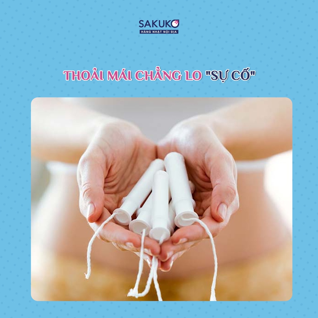 Băng Vệ Sinh TamPon Compact UNICHARM Nhỏ Gọn Ngày Nhiều Nội Địa Nhật Bản 8 Chiếc BVS - SAKUKO