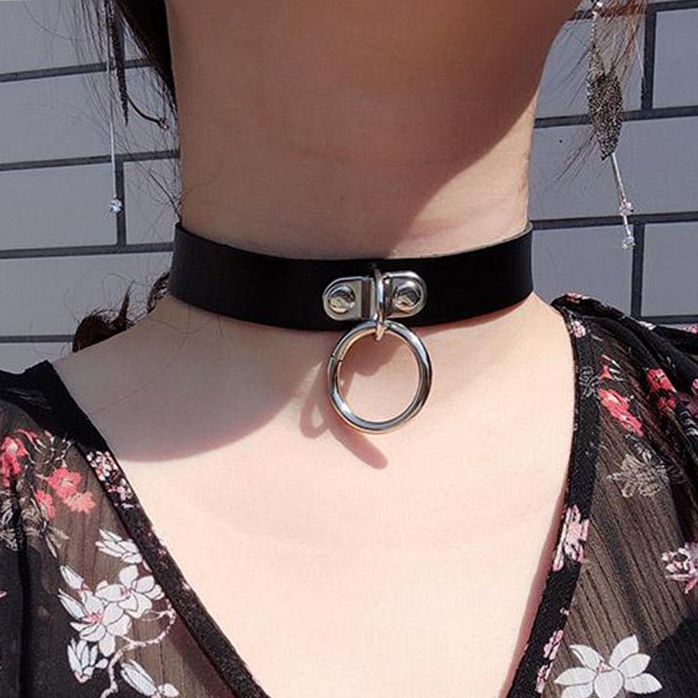 Vòng cổ choker dây xích kim loại kiểu dáng quyến rũ dành cho nữ