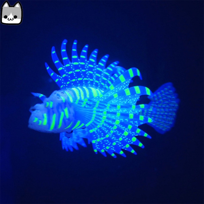 Aquarium Landscaping Aquarium Decoration Luminous Simulation Color Lionfish Silicone Material Fish Fishbowl Decoration