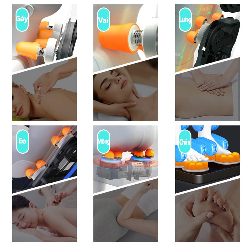 Ghế massage kiểu mới màn LCD cảm ứng, kiểu 0 trọng lực, có thể phát nhạc massage toàn tự động cao cấp mới FU205