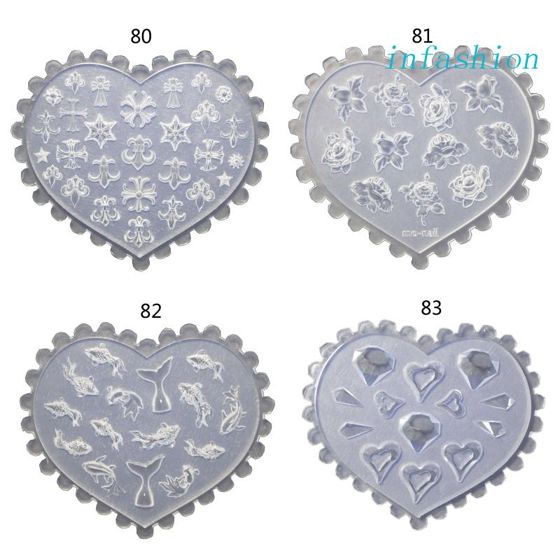 Khuôn Silicone Tạo Hình Hoa Trang Trí Móng Tay Nghệ Thuật