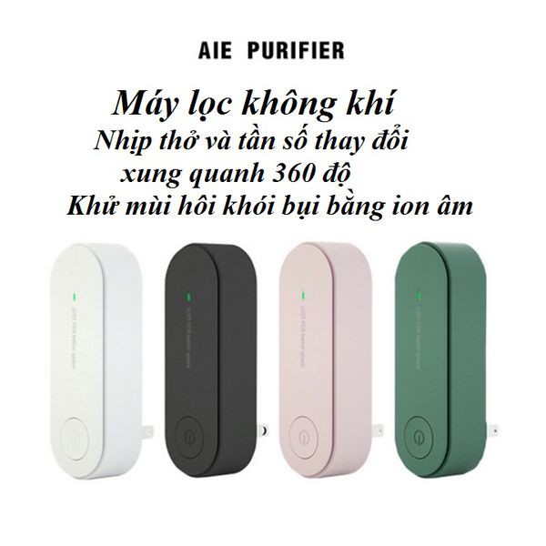 Máy lọc không khí mini ion âm khử mùi nhà vệ sinh, mùi nấu bếp, mùi khói thuốc lá và giảm bụi mịn có video test thật