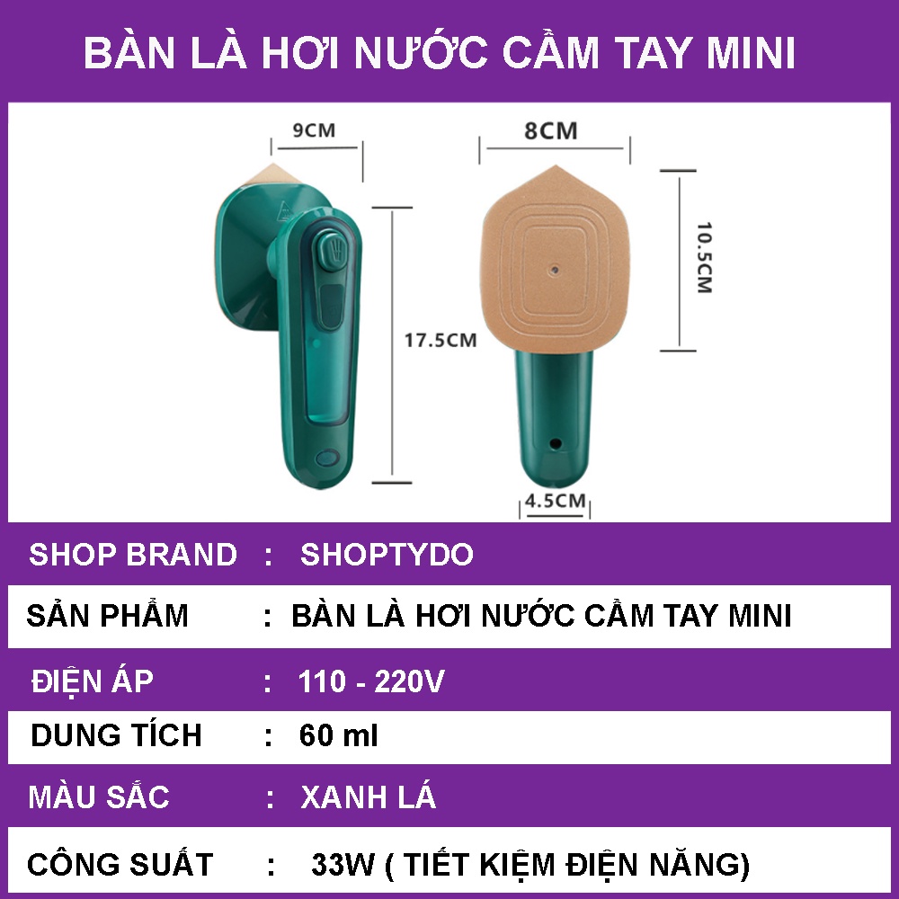 Bàn là hơi nước cầm tay mini Model Home Travel K8, Bàn ủi hơi nước cầm tay nhỏ gọn tiện lợi thích hợp khi đi xa