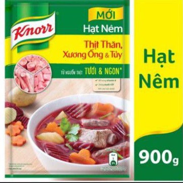 Hạt nêm Knorr Thịt thăn, Xương ống và Tủy -. Bố sung Vitamin A, gói 900g