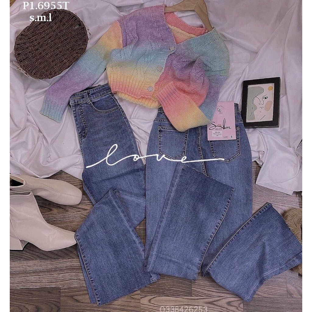 Quần Jeans Ống Loe Cao Cấp . Jeans pass Hàng VNXK , hình thật kèm video