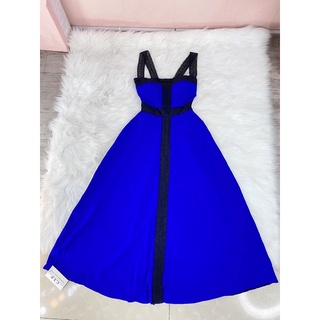 Đầm maxi lưng thun 2 dây phối ren