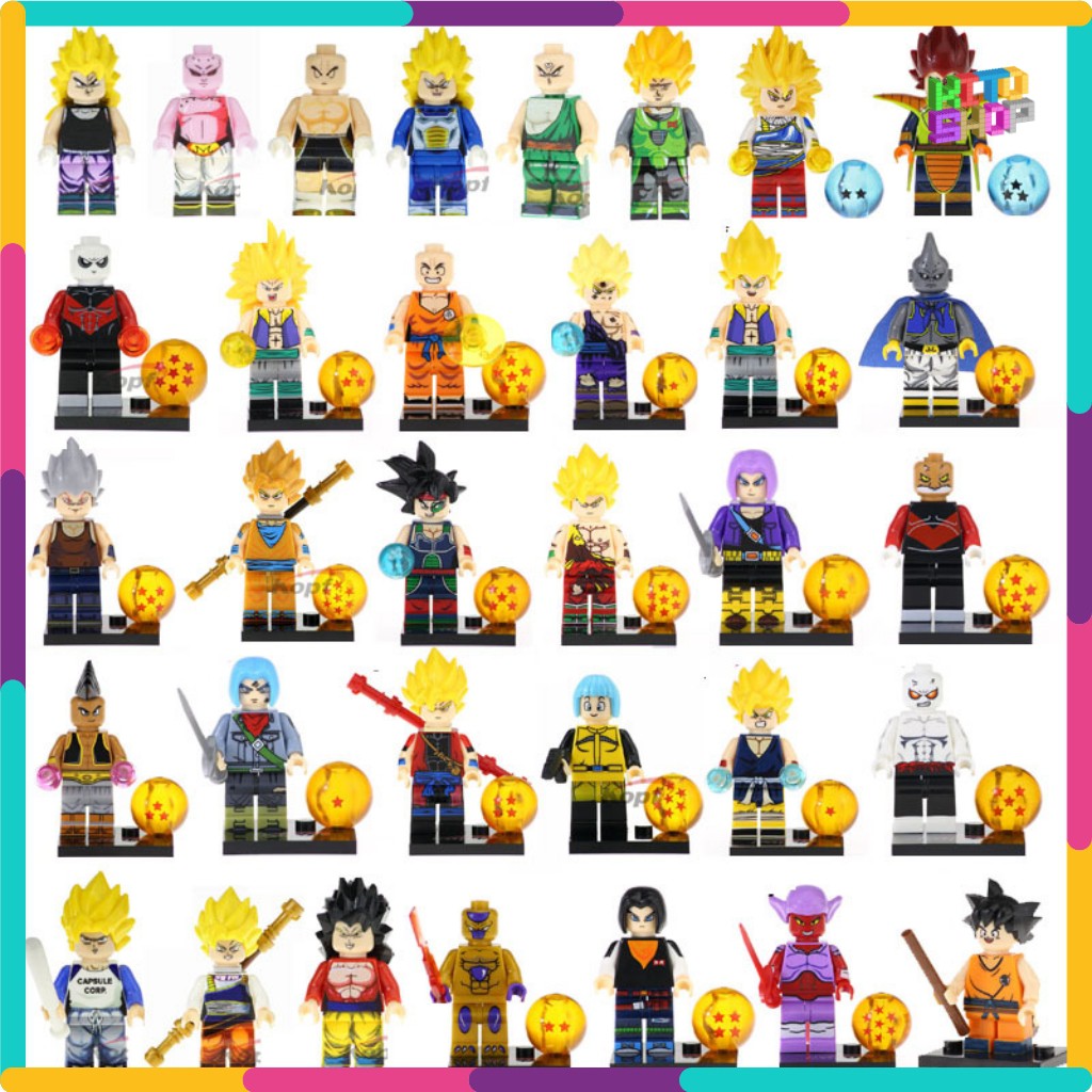 Đồ Chơi Xếp Hình Lego Minifigures Mô Hình Nhân Vật 7 Viên Ngọc Rồng Dragon Ball Kopf Nhiều Mẫu 567 - 2050