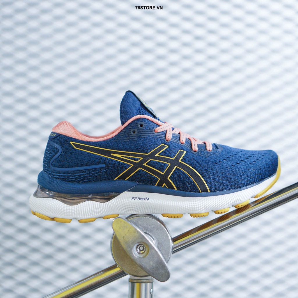 ( Chính Hãng 100% ) Giày Thể Thao Chạy Bộ Nữ asics GEL-NIMBUS 24 Xanh Hồng