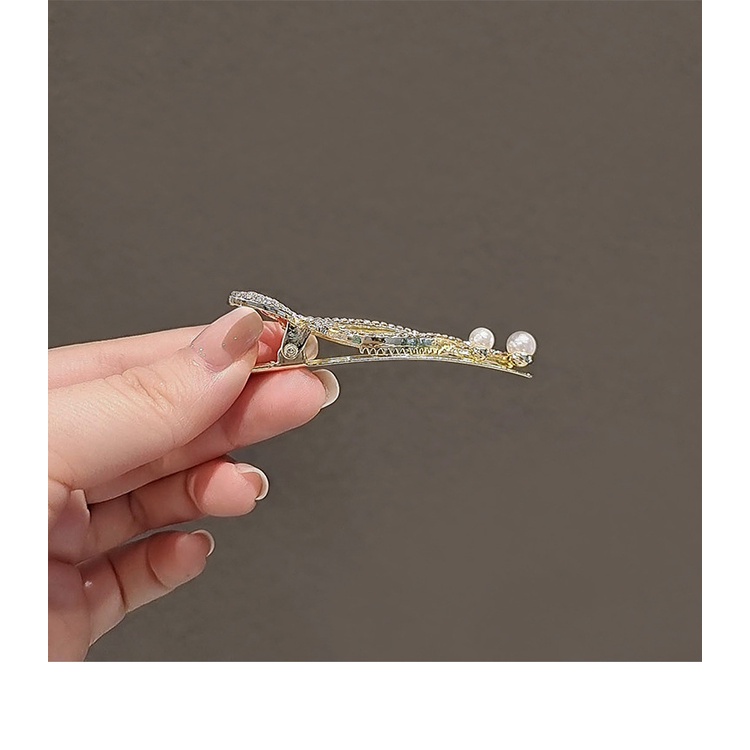 2022 Kẹp Tóc Hình Bướm Đính Ngọc Trai Đơn Giản Phong Cách Hàn Quốc