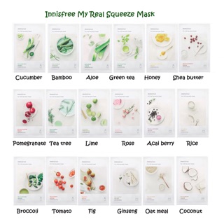 [Mã SKAMLTSM9 giảm 10% đơn 99K] Mặt nạ giấy Innisfree My Real Squeeze Mask