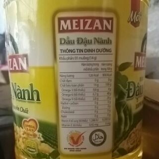 Dầu đậu nành Meizan 2L