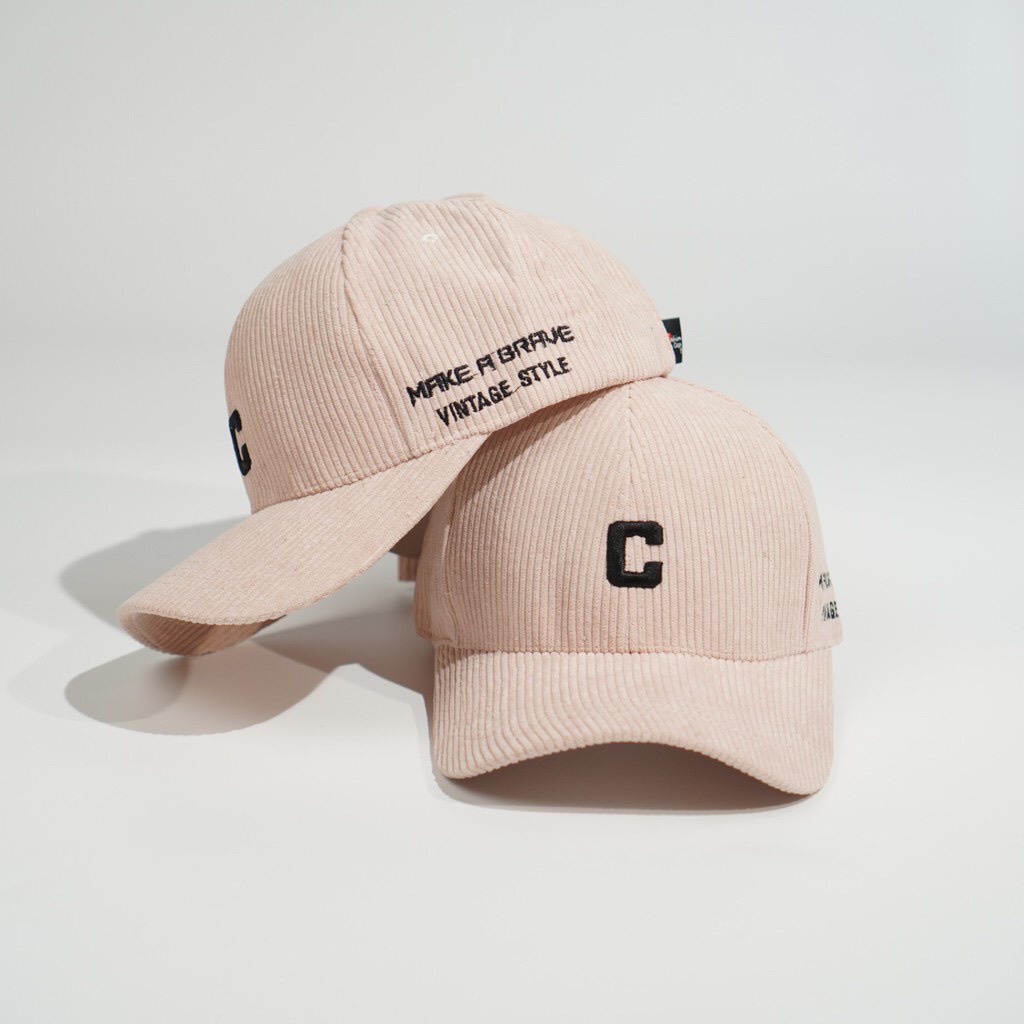 Mũ lưỡi trai thêu chữ C,Nón kết nhiều màu phong cách Ulzzang form unisex nam nữ