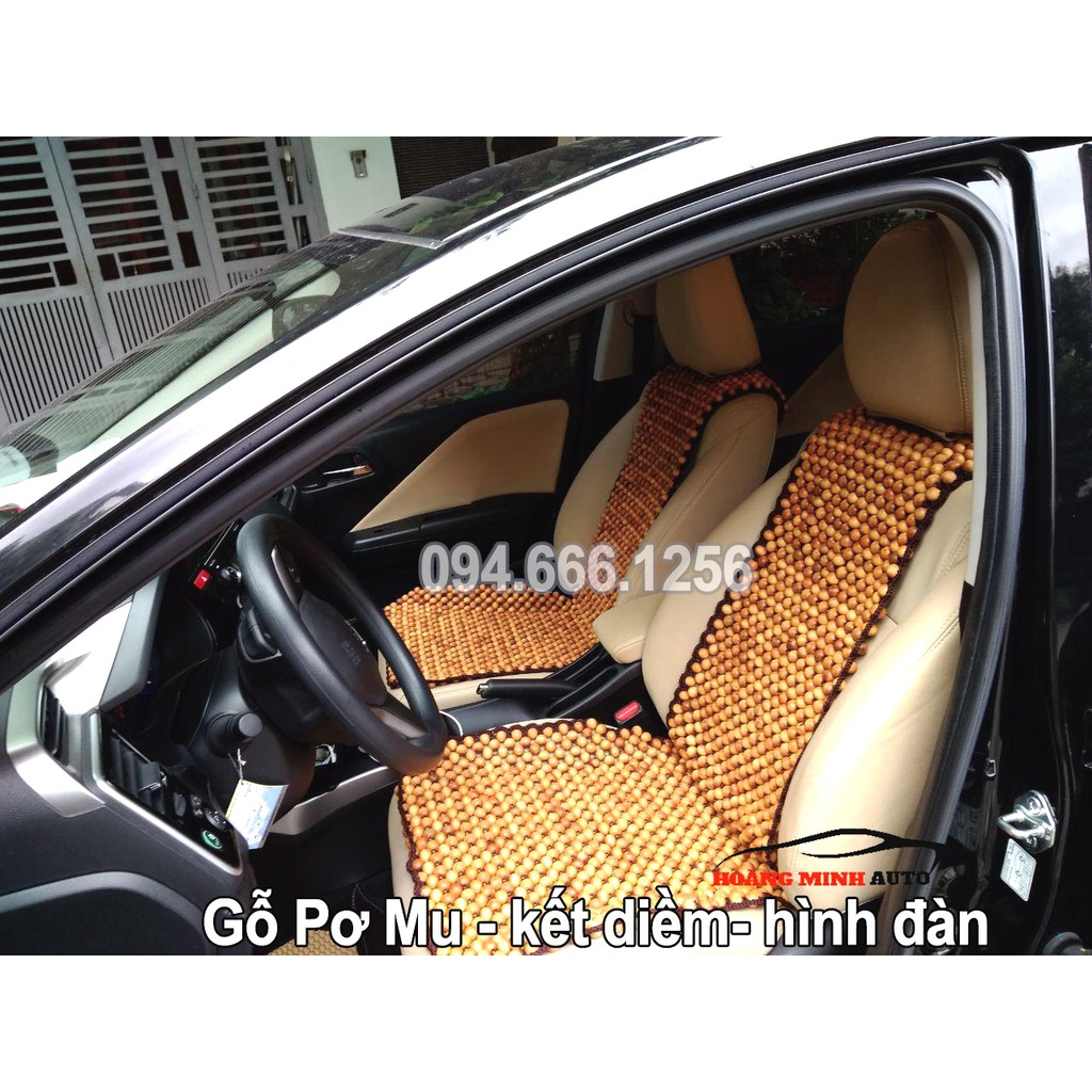 Lót ghế hạt gỗ ô tô, ghế văn phòng, gỗ hương, gỗ pơ mu, gỗ trác, gỗ nhãn, gỗ thông, có nẹp chống trượt