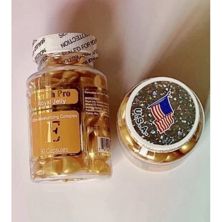 🌸🌼 🐝Viên thoa dưỡng da Vitamin E HEALTH PRO Royal Jelly, Aloe Vera & Avocado 90 viên  🌺🐝