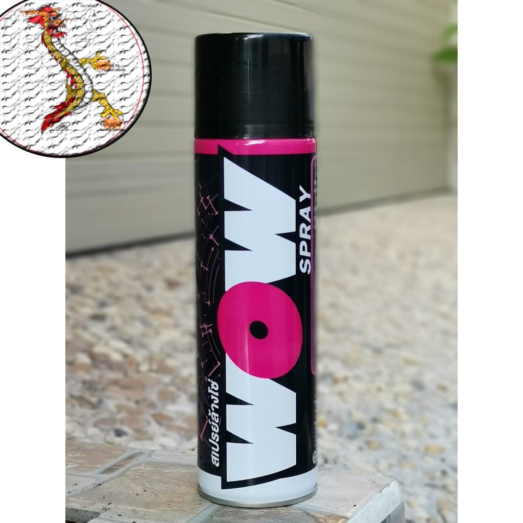 [Rẻ vô địch] Chai Xịt Vệ Sinh Sên WOW Spray 600ml Lube71, dung dịch vệ sinh nhông sên dĩa Wow chai vệ sinh cực mạnh