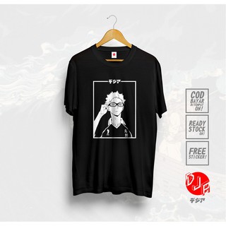 [ Sale] Áo phông Tsukishima Kei Tsukki Haikyuu Karasuno ngắn tay cực ngầu giá tận xưởng
