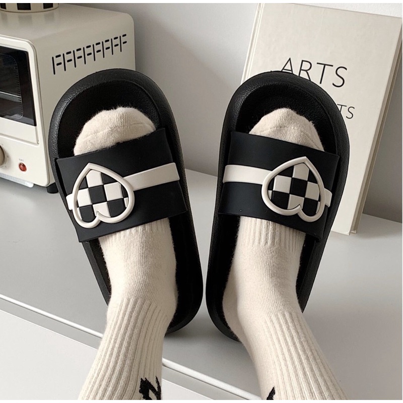 DÉP ĐẾ CAO/DÀY CAO SU HỌA TIẾT HÌNH TRÁI TIM CARO DỄ THƯƠNG