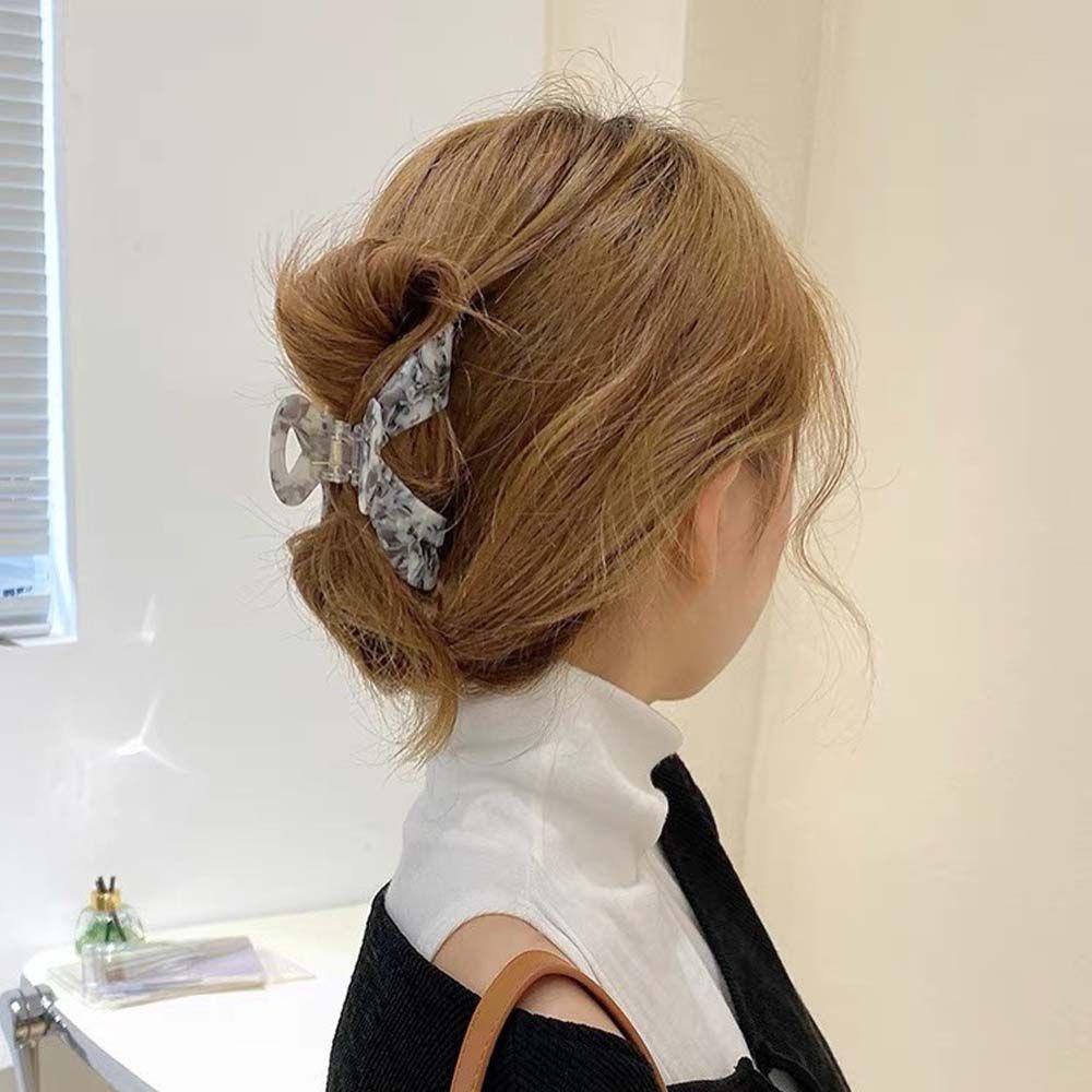 TWINKLE Kẹp Tóc Nhựa Acrylic Màu Sắc Ngọt Ngào Phong Cách Retro Cho Nữ