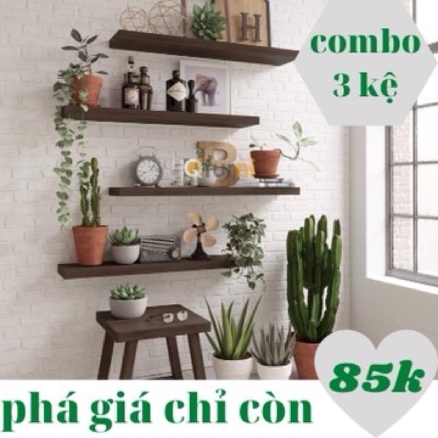 Giá xưởng bộ 3 thanh gỗ lõi xanh chống ẩm 40x15