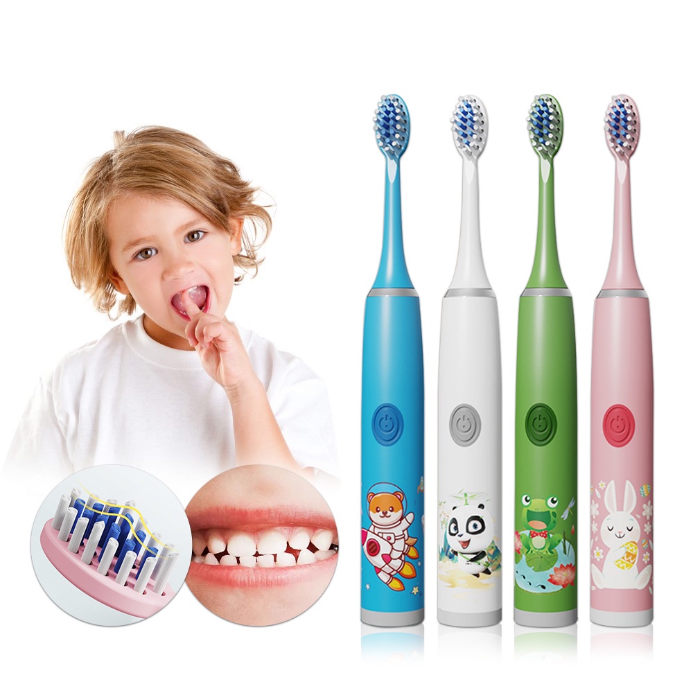 Bàn Chải Đánh Răng Điện 2 Đầu Có Âm Thanh An Toàn Dành Cho Trẻ