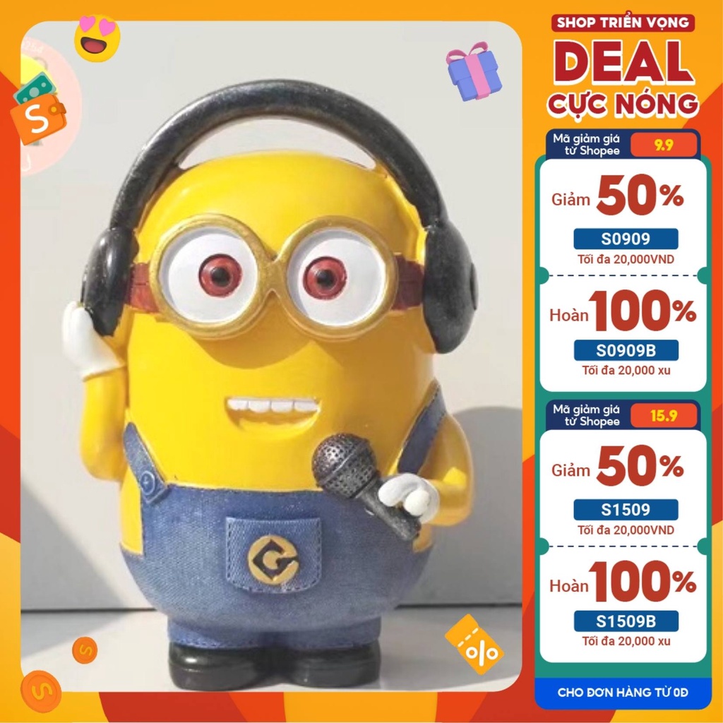 Tô tượng thạch cao minion size lớn 17cm