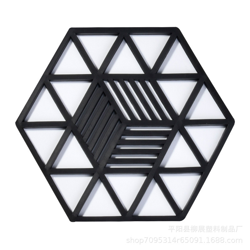 Ossayi Tấm Lót Ly Bằng Silicone Thiết Kế Hình Học Cách Nhiệt Phong Cách Bắc Âu