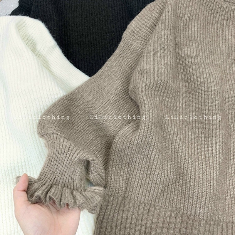 BÁN SỈ ÁO LEN CỔ - TAY CHUN BÈO CHO NỮ | BigBuy360 - bigbuy360.vn