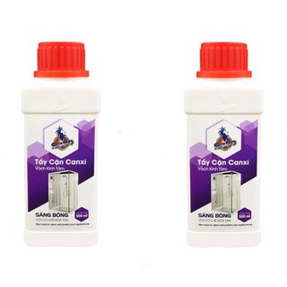 Tẩy cặn canxi trên vách kính nhà tắm SABO-K, tẩy ố mốc, cặn vẩy cá lâu năm combo 2 chai