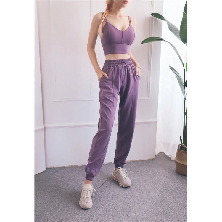 women's high waist loose style with pockets in both sides