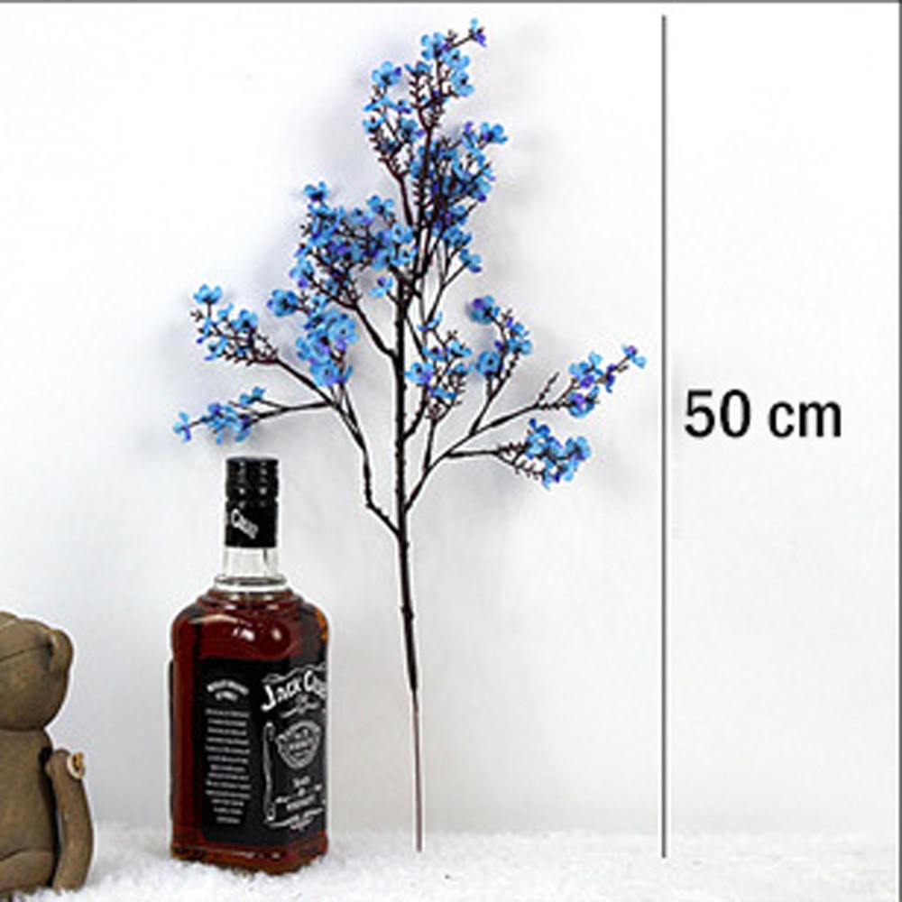 Hoa lụa, cành hoa đào 50cm decor nhà cửa, trang trí phòng khách đẹp