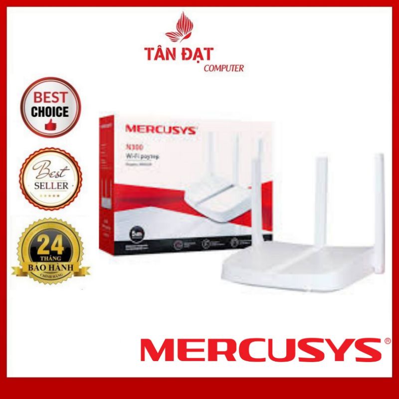 Bộ phát wifi Router chuẩn N tốc độ 300Mbps Mercusys MW305R 3 râu -Chính Hãng Mới 2021