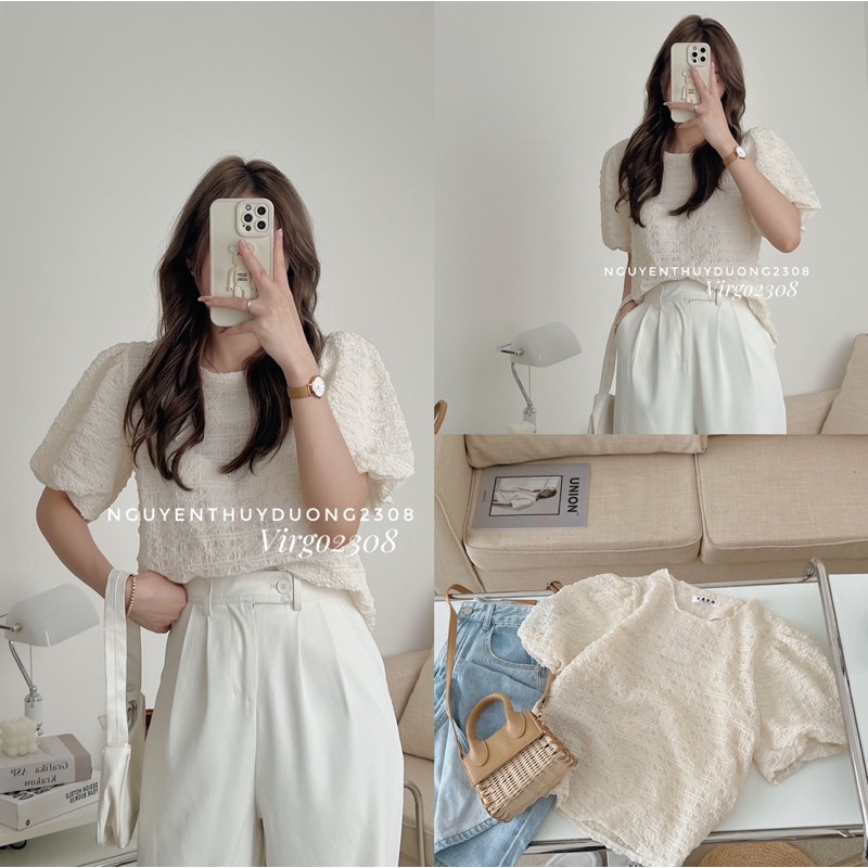 [HÀNG SẴN]ÁO THUN XỐP CỔ TRÒN TAY BỒNG “MAZI TOP” HÀNG QUẢNG CHÂU