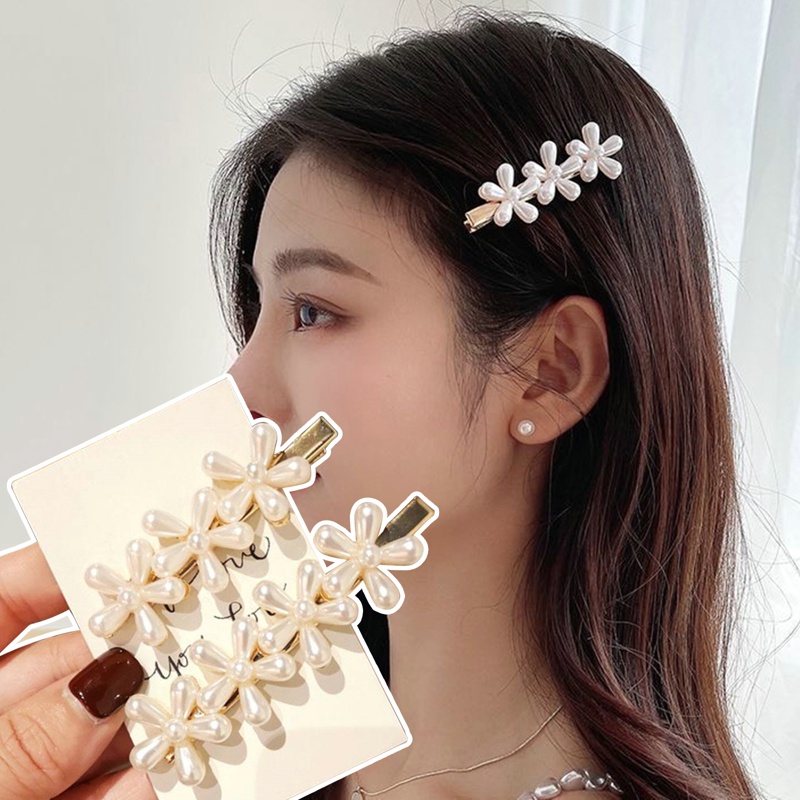 Kẹp Tóc Hình Hoa Đính Ngọc Trai Mini Dễ Thương Thời Trang Cho Nữ dreamdiary