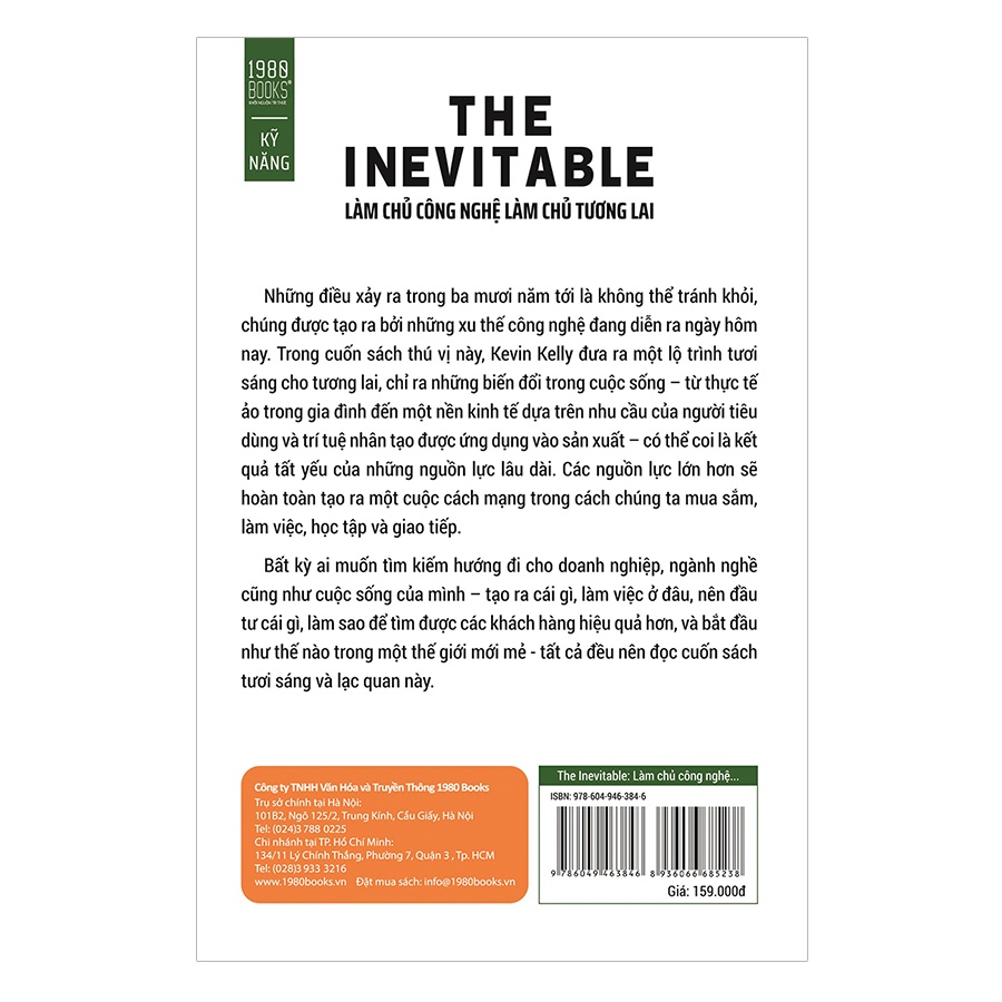 Sách - The Inevitable: Làm Chủ Công Nghệ Làm Chủ Tương Lai