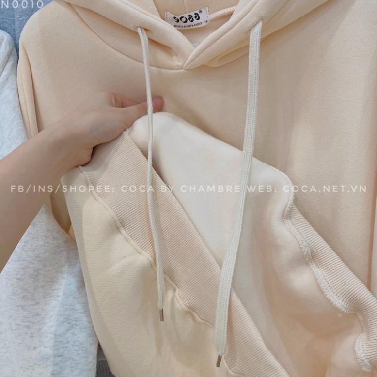 🌈 Áo HOODIE nỉ bông trơn dày mũ 2 lớp form rộng unisex quốc dân (Có sẵn/ảnh thật)