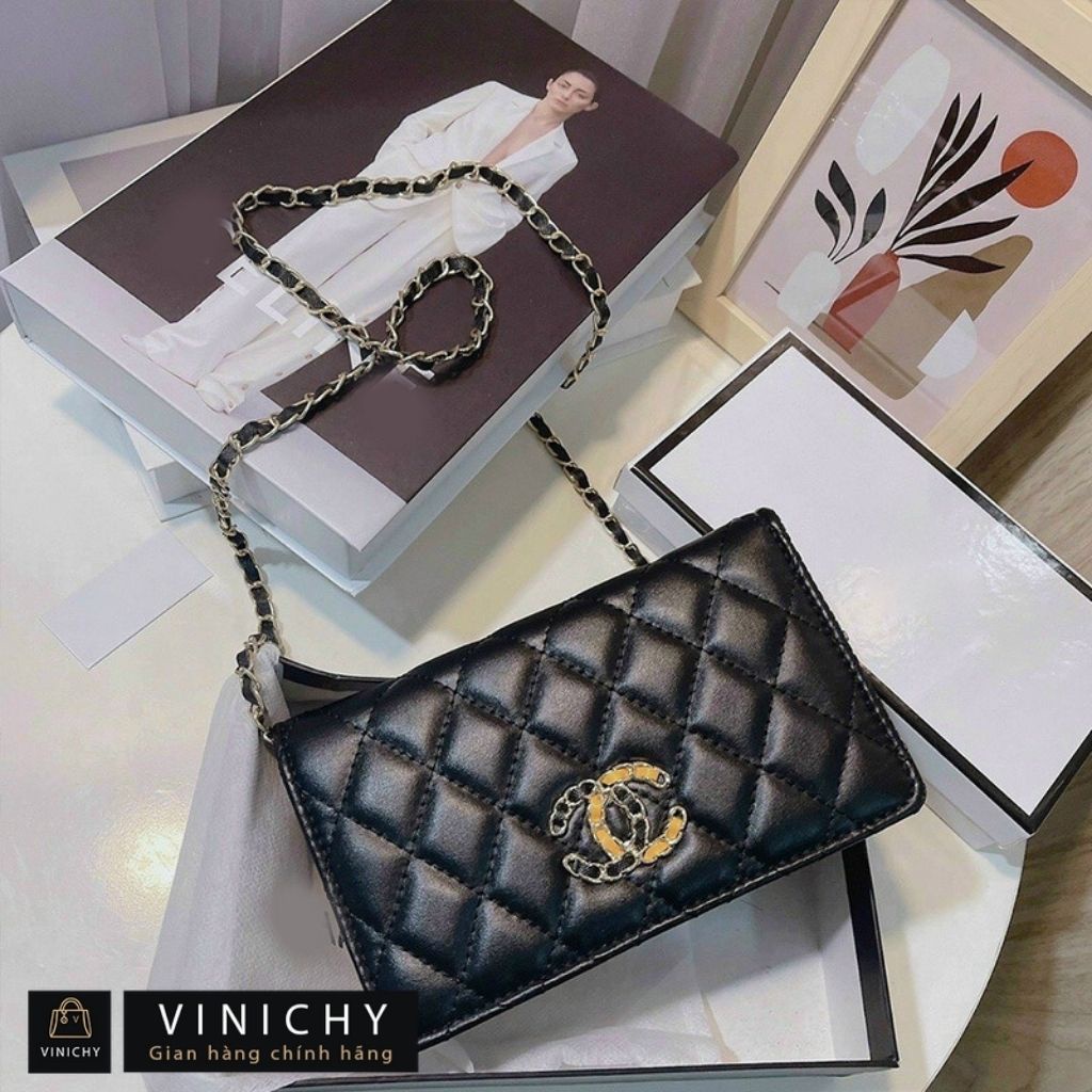 Ví nữ dài cầm tay, đựng thẻ, điện thoại, chìa khóa dùng đi chơi đi học dự tiêc VINICHY, da đẹp cao cấp size 12cm HA153