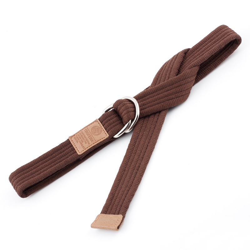 Thắt Lưng Vải Bố Mặt Nửa Vòng Tròn Thời Trang Mới Cho Nam Nữ