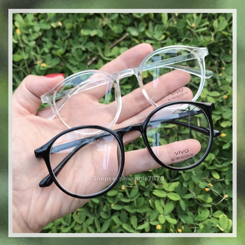 Mắt Kính Giả Cận Đen Và Trong- Hàng Đẹp