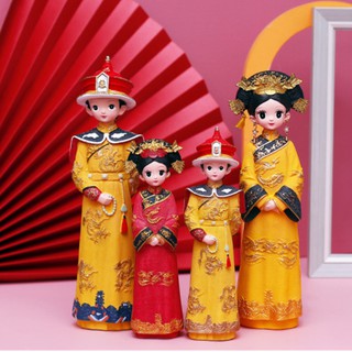 Bộ 02 tượng Vua - Hậu chibi Hoàng Thượng và Hoàng Hậu